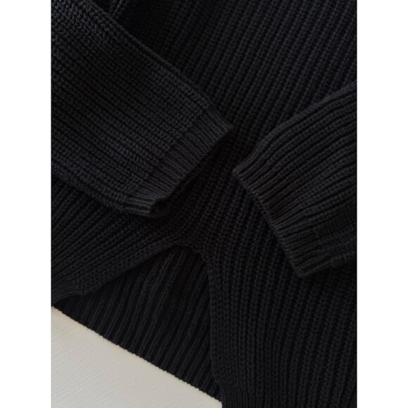 Heliot Emil Heavy Knit Riveted Sweater Black - Picture 4 of 7